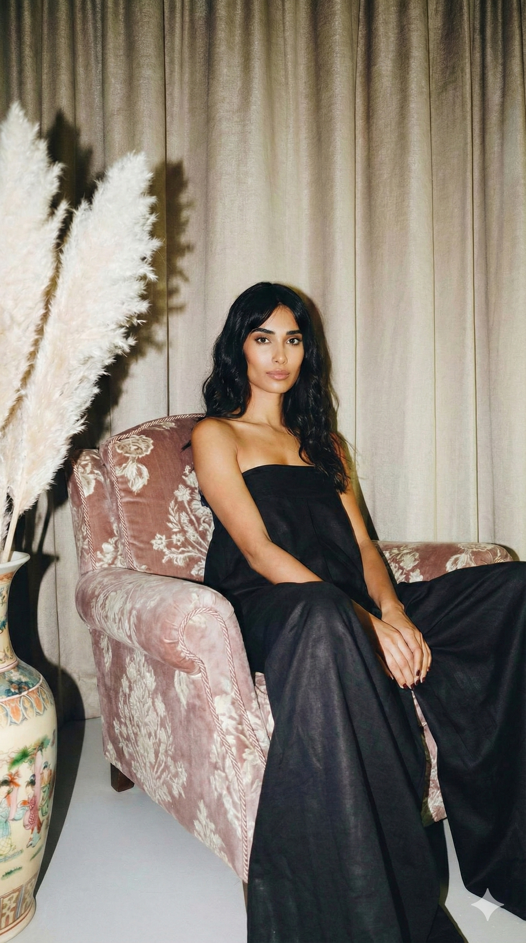 Strapless Wide-Leg Jumpsuit Black