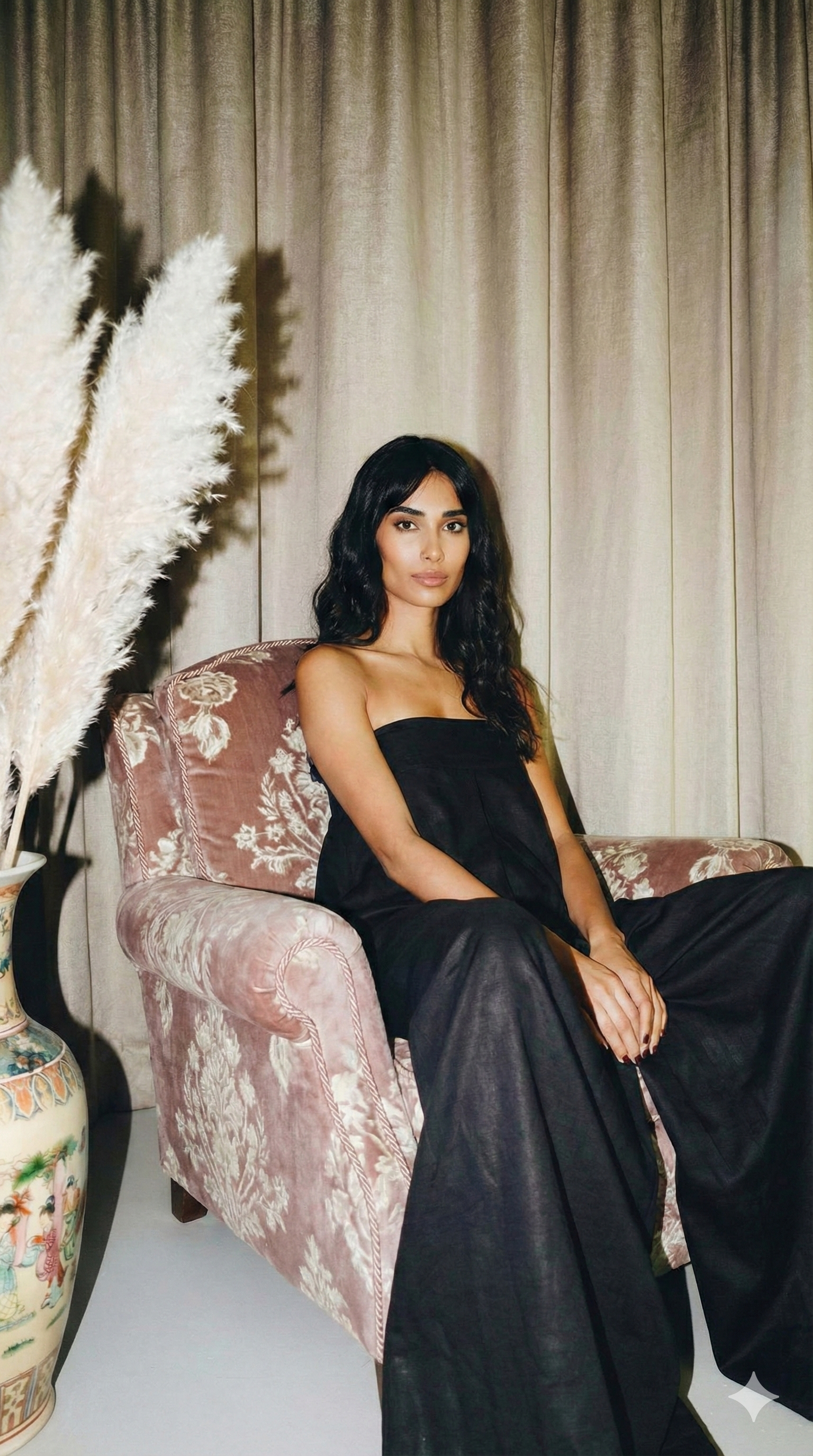 Strapless Wide-Leg Jumpsuit Black