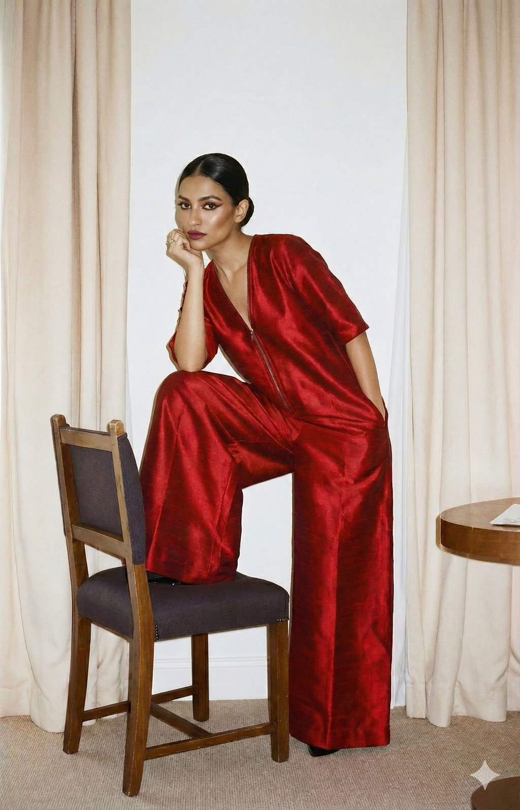 Barely Desi Silk Jumpsuit