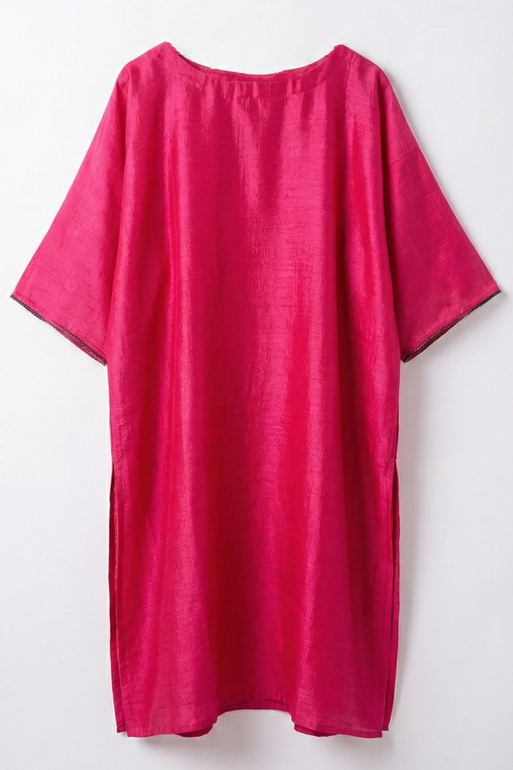 Boat Neck Rani Pink Kaftan